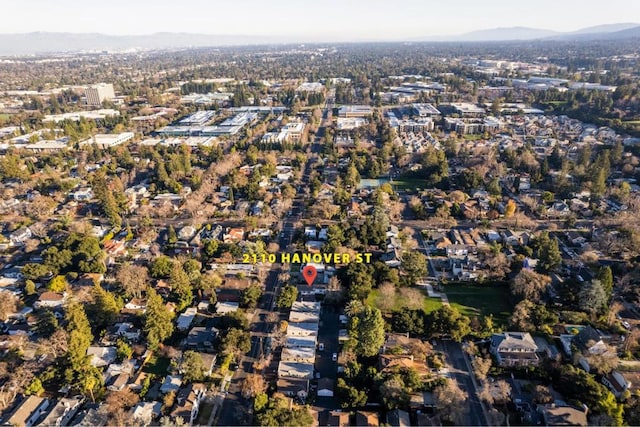 aerial view featuring a mountain view