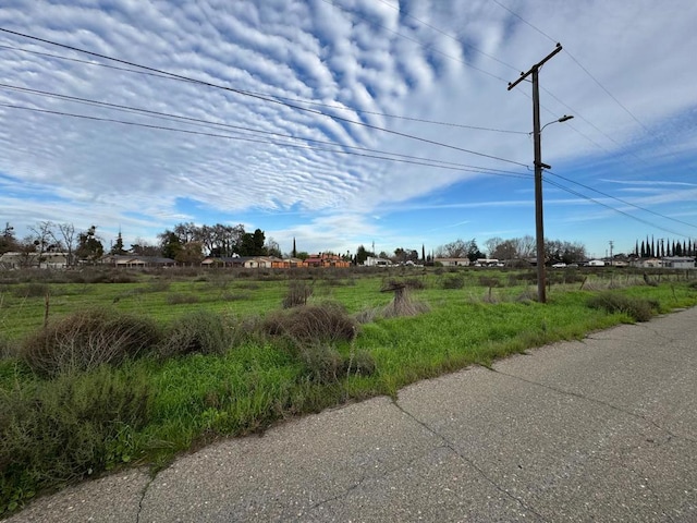 view of road featuring a rural view