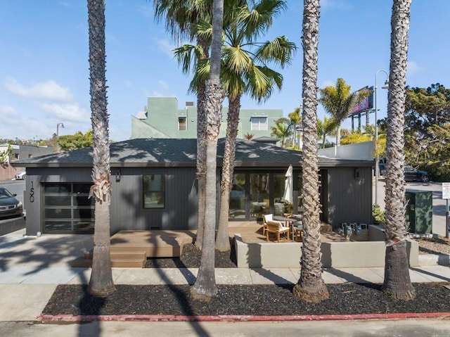 view of front of home with a patio