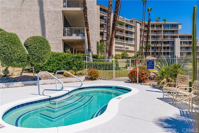 view of pool with a patio