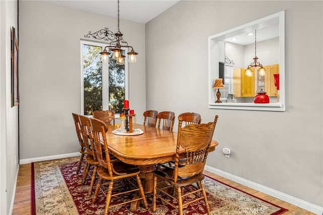 dining room featuring hardwood / wood-style floors