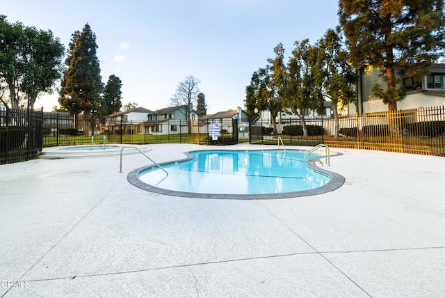 view of pool with a patio area