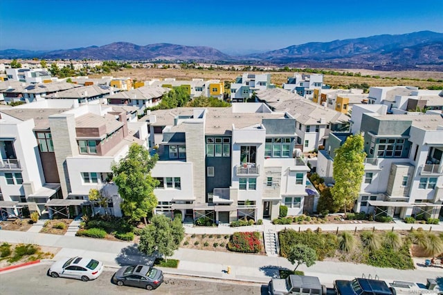 aerial view featuring a mountain view