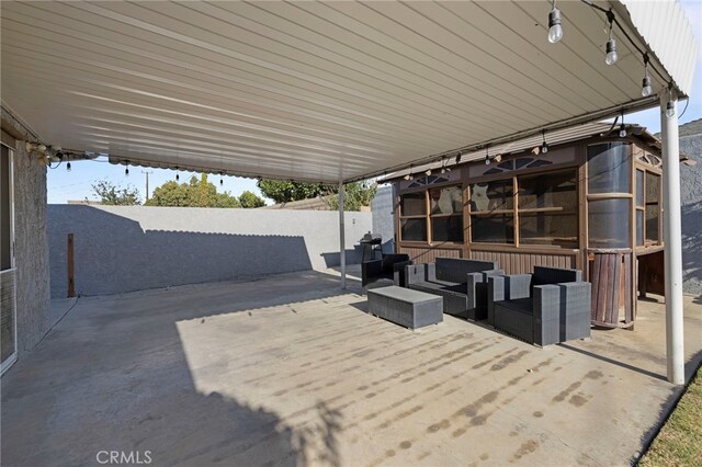 view of patio / terrace featuring outdoor lounge area