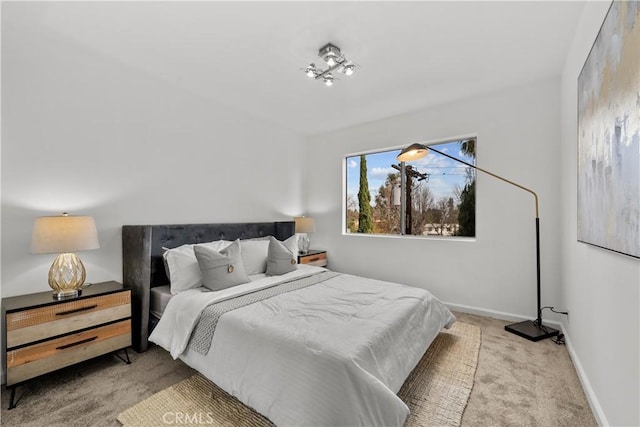 view of carpeted bedroom