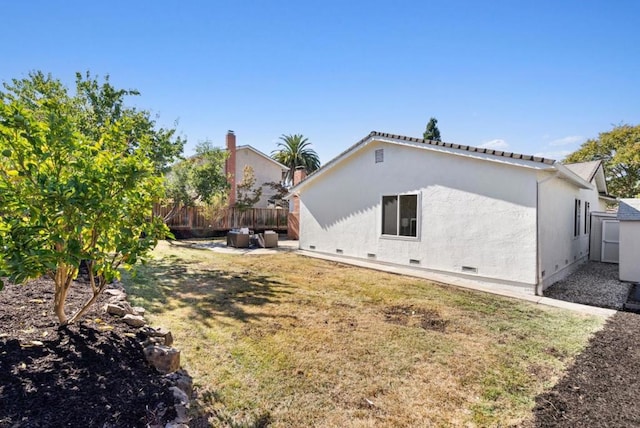 exterior space featuring a lawn