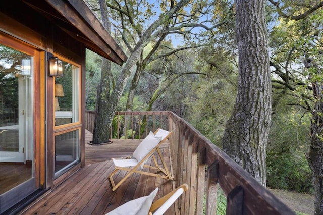 view of wooden terrace