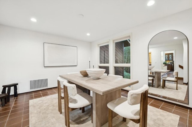 view of tiled dining room