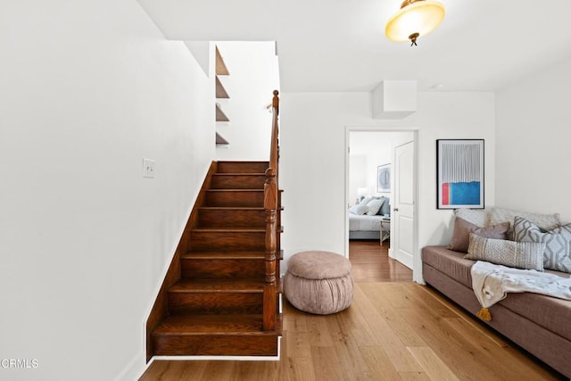 living room featuring light hardwood / wood-style floors