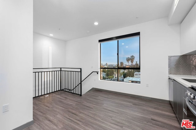 interior space featuring dark hardwood / wood-style floors