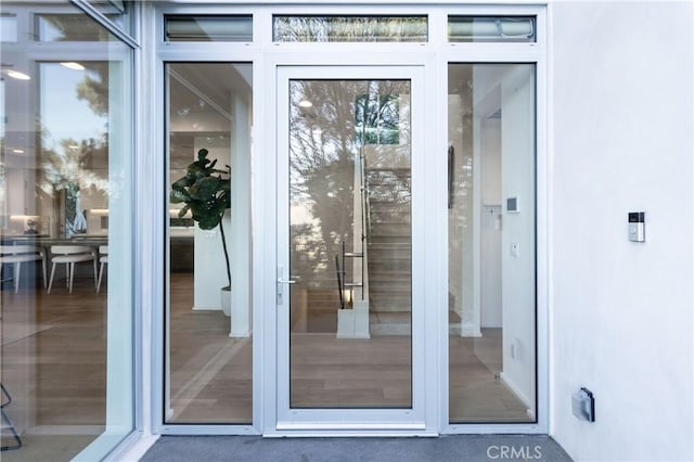 view of doorway to property