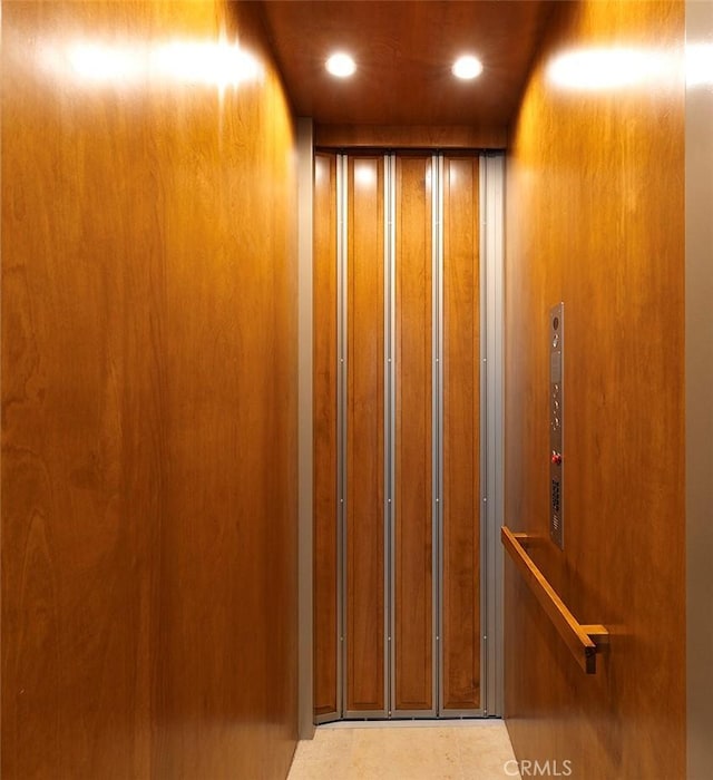 interior details featuring elevator