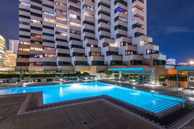 view of pool with a patio