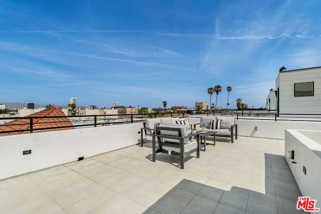 view of patio with an outdoor living space