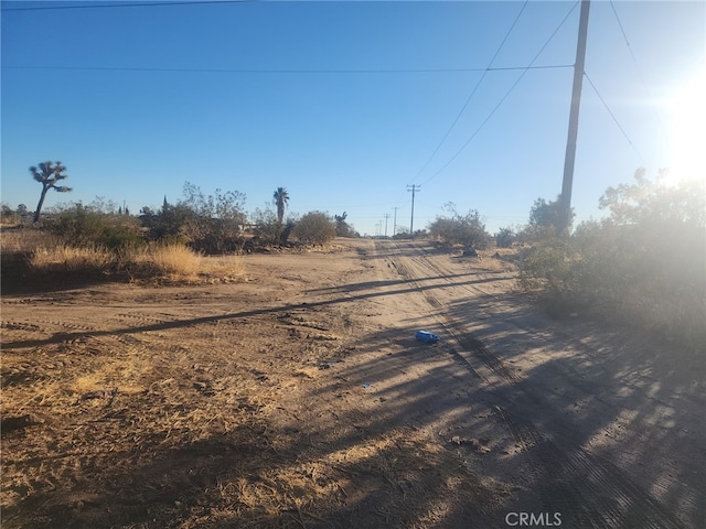 view of street featuring a rural view