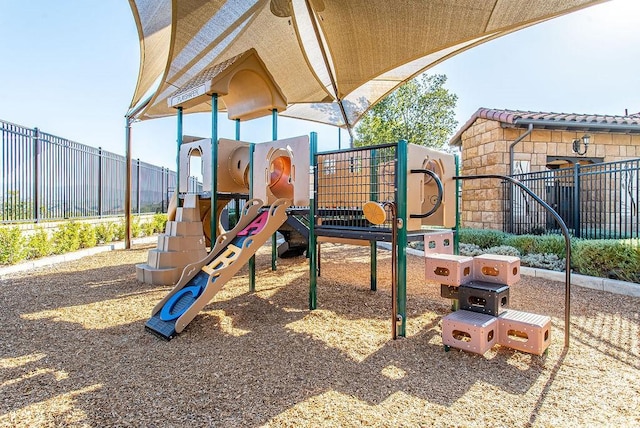 view of jungle gym