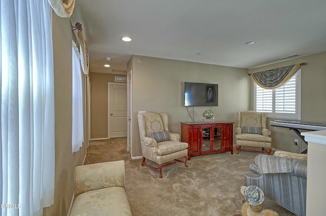 view of carpeted living room