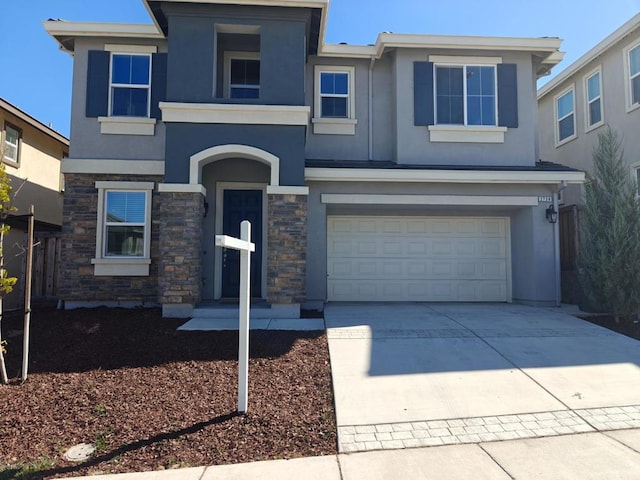 view of front of house featuring a garage