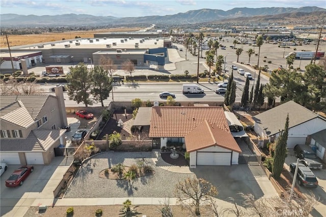 aerial view featuring a mountain view