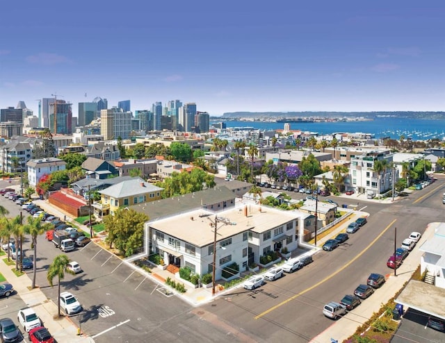 bird's eye view featuring a city view