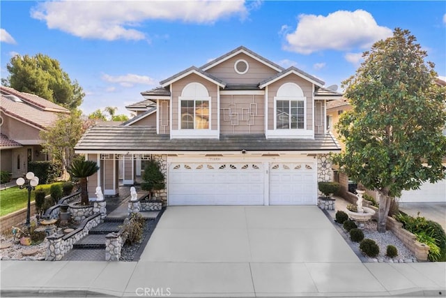 view of property with a garage