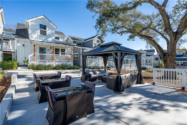 view of patio with an outdoor hangout area