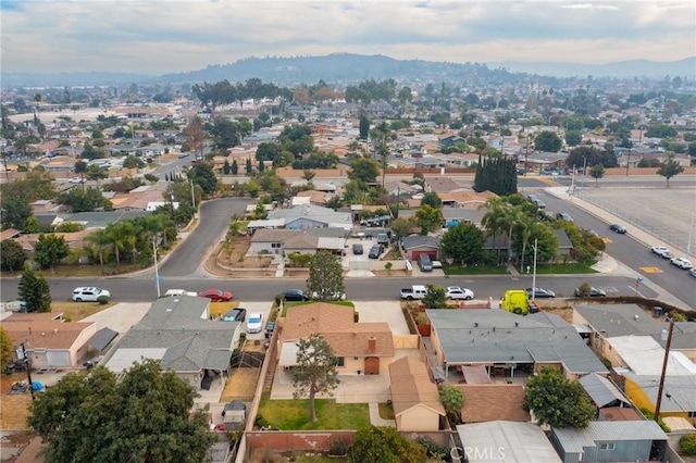 aerial view featuring a mountain view