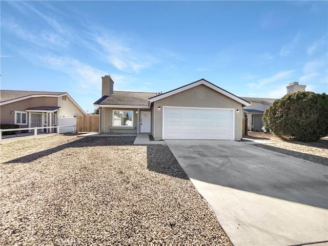 ranch-style house with a garage