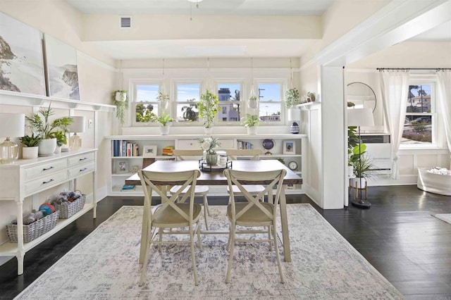 sunroom / solarium featuring breakfast area