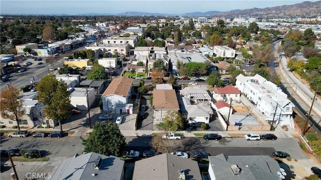 aerial view featuring a mountain view