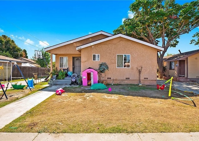 bungalow with a playground