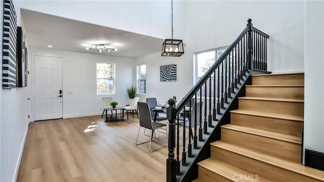 entrance foyer with wood-type flooring