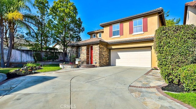 view of front of house featuring a garage