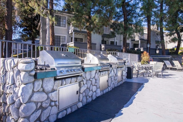 view of patio featuring area for grilling