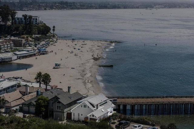 water view featuring a beach view