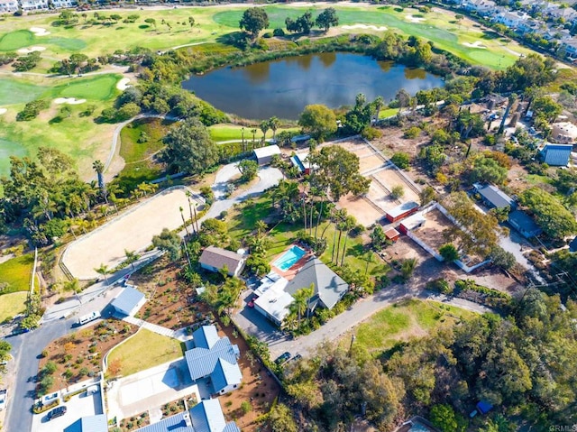 623 Quail Gardens Ln, Encinitas, CA 92024 - bird's eye view with a water view, golf course view, and a residential view
