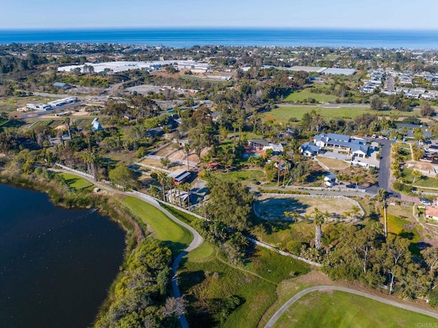 623 Quail Gardens Ln, Encinitas, CA 92024 - birds eye view of property featuring golf course view, a water view, and a residential view