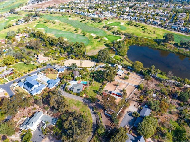 623 Quail Gardens Ln, Encinitas, CA 92024 - drone / aerial view featuring a water view, a residential view, and view of golf course
