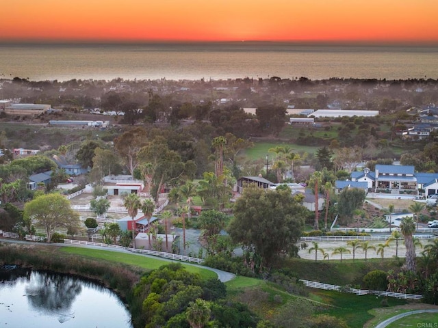 623 Quail Gardens Ln, Encinitas, CA 92024 - bird's eye view featuring a water view
