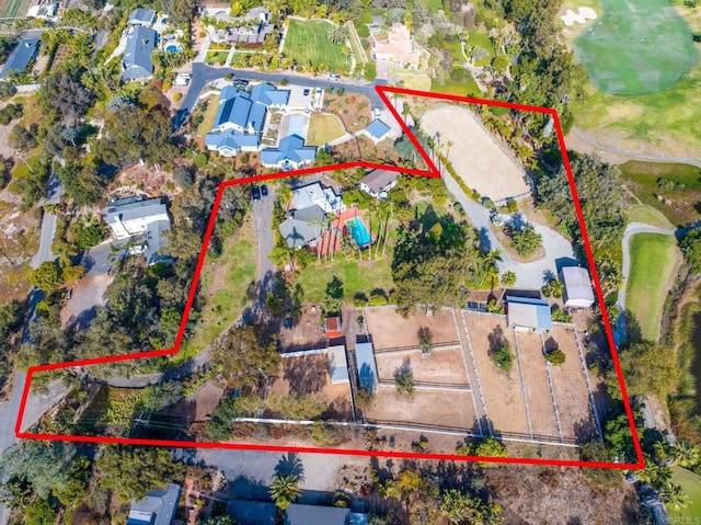 623 Quail Gardens Ln, Encinitas, CA 92024 - drone / aerial view featuring golf course view and a residential view