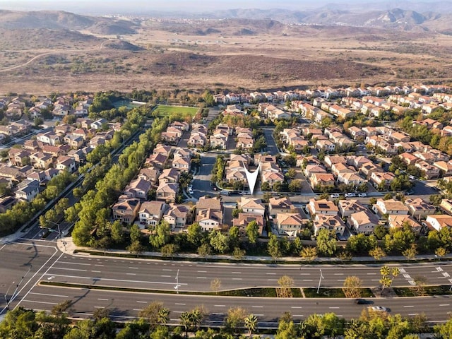 bird's eye view featuring a mountain view