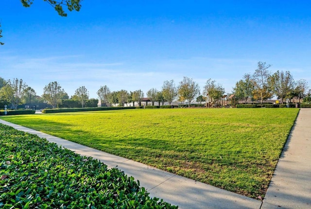 view of home's community featuring a yard