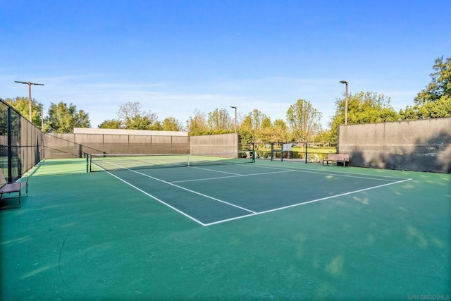 view of sport court