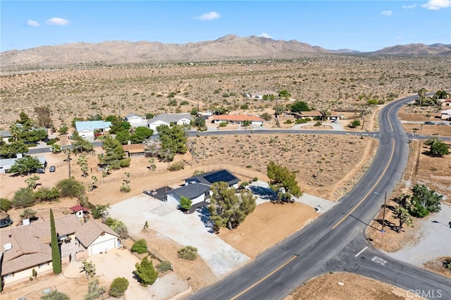 bird's eye view featuring a mountain view