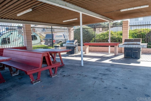 view of patio with grilling area