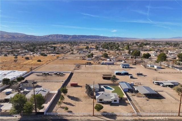 bird's eye view featuring a mountain view