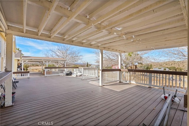 view of wooden deck