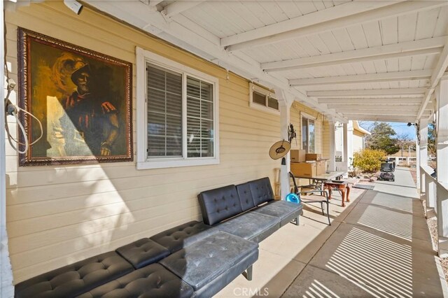 view of patio with covered porch