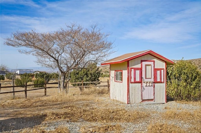 view of outdoor structure