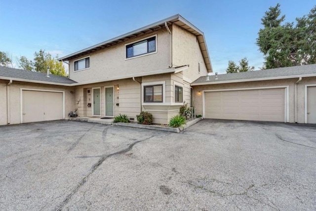 view of front property with a garage